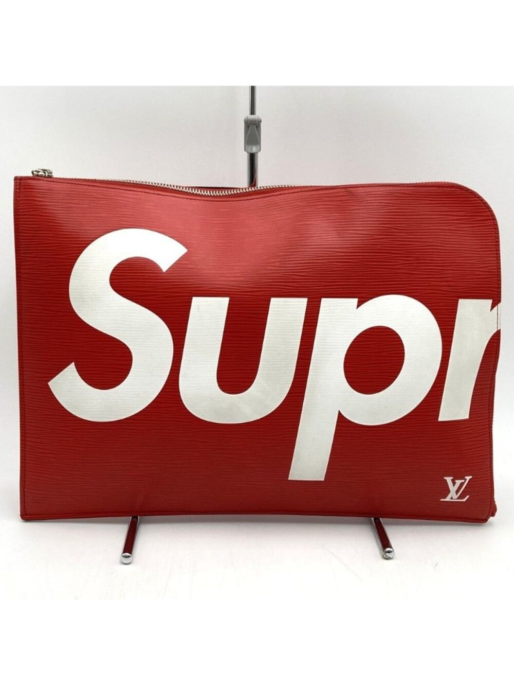 Louis Vuitton Supreme Pochette Jules GM Epi Collaboration Leather Red